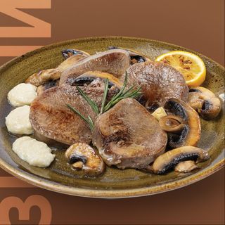 Телешки език в масло с печурки (250гр)