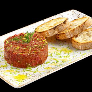 Тартар от домашно маринована сьомга