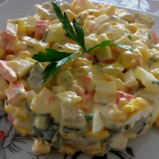 Рулца от раци с царевица и майонезен сос