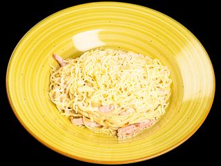 СПАГЕТИ КАРБОНАРА С МОЦАРЕЛА - 300 Г