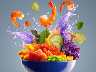 Blue Healthy Umami Poke - Build Your Own Healthy Poke