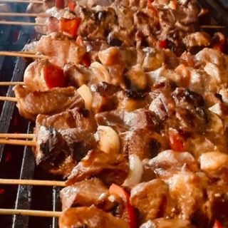 Свинско Шишче с Гъбки,Лук,Чушка