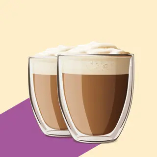 Shell Cafe двустенни стъклени чаши за капучино 2 бр