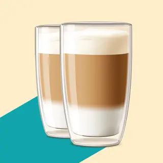 Shell Cafe двустенни стъклени чаши за лате 2 бр