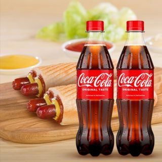 Комбо 2бр Хотдог двоен класик+2бр Кока Кола 0.5Л