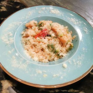 Ризото с тиквичка, сьомга и Филаделфия