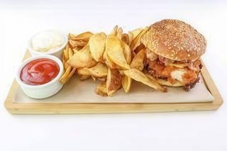 Бъргър със свинско бонфиле (450г)