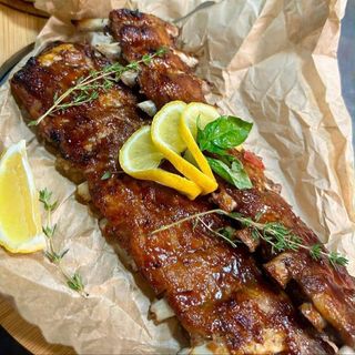 Свински ребърца сувид с барбекю сос 400г