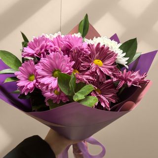 Букет с 3 хризантеми