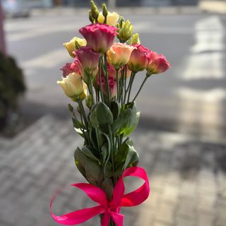 3 еустоми с панделка (цветове според наличността)