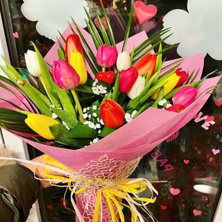 Букет с 15 лалета