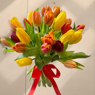 27 лалета с панделка