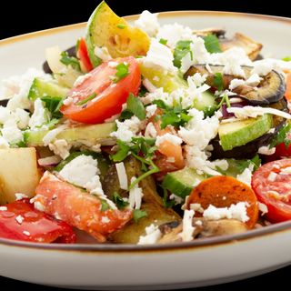 Българска салата с печени зеленчуци