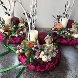 Коледна композиция с мече