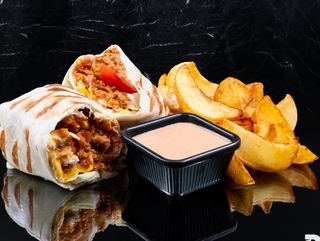 Тортила с дърпано свинско § телешко