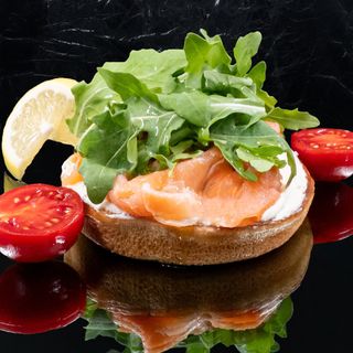 Бриош сьомга § маскарпоне