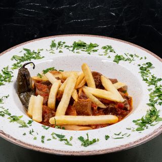 Телешка глава с шкембе