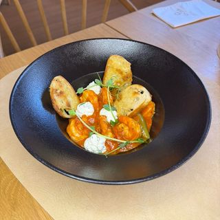 Скариди Саганаки с мус от фета (190гр.)
