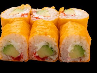 Хосомаки тобико и авокадо 6бр. (125гр.)