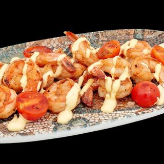 Узо тигрови скариди със сос Холандез