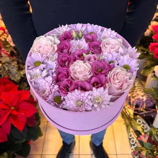 Кутия с буква по избор в розова гама