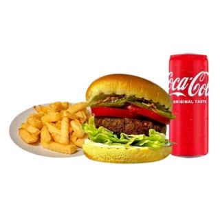 G-веджиурлд бургер с картофки + Кока кОЛА