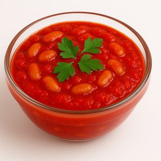 Боб с лютеница