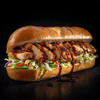 Teriyaki chicken grill sandwich с картофки (350г)