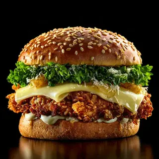 Parmesan Chicken Burger с картофки (300г)