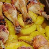 Комбо меню пиле с картофи, крем карамел, Кока кола зеро -  0,330 мл