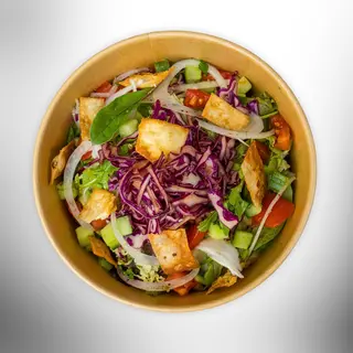 Салата Fattoush с лаваш