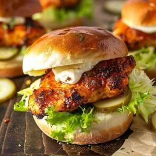 Бургер пилешки с бон филе (400г)