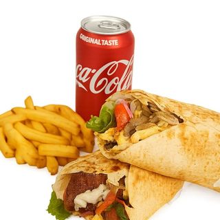 Шавърма с кола и картофи