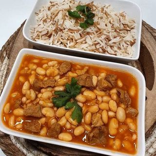 Боб с телшко+ ориз басмати с ариян