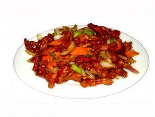 197. Хрупкаво свинско със зеленчуци 600г