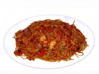 219. Спагети със скариди и зеленчуци 700г