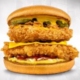 Дабъл смаш бургер с пиле