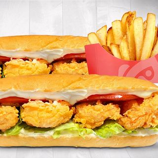 Po`Boy сандвич 2 броя + картофки