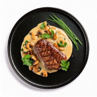 Бляк Ангъс стек със сос Даяна