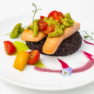 Сьомга филе с императорски ориз