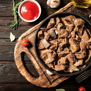 Телешки дроб на тиган