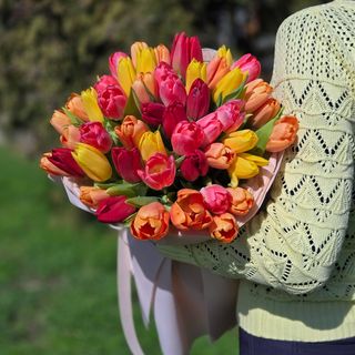 Букет с 51 лалета микс