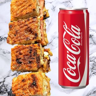 Izzy Going Sandwich + Coca Cola