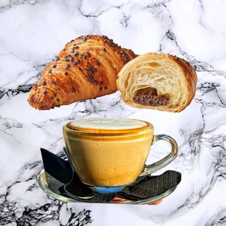 Double Cappuccino  + Chocolate Croissant
