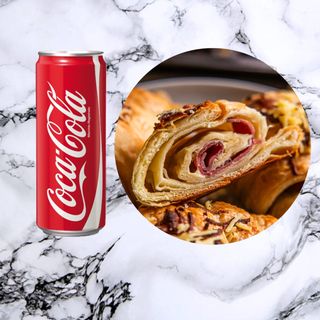 Croissant Ham and Cheese + Coca Cola
