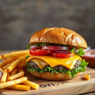 Телешки Суджук BBQ чийзбургер