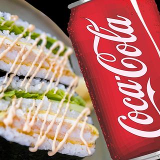 Суши сандвич със скариди+ Coca Cola