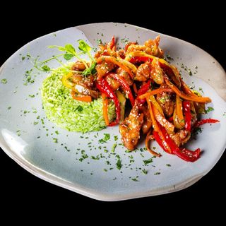 Пиле по Азиатски с ориз Басмати