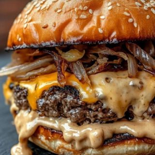 Juicy Smash burger beef