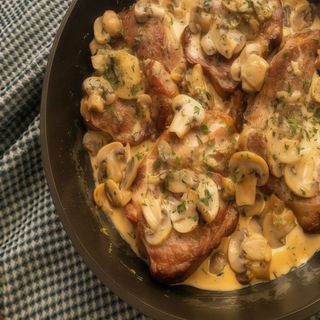 Свинска пържола с гъби